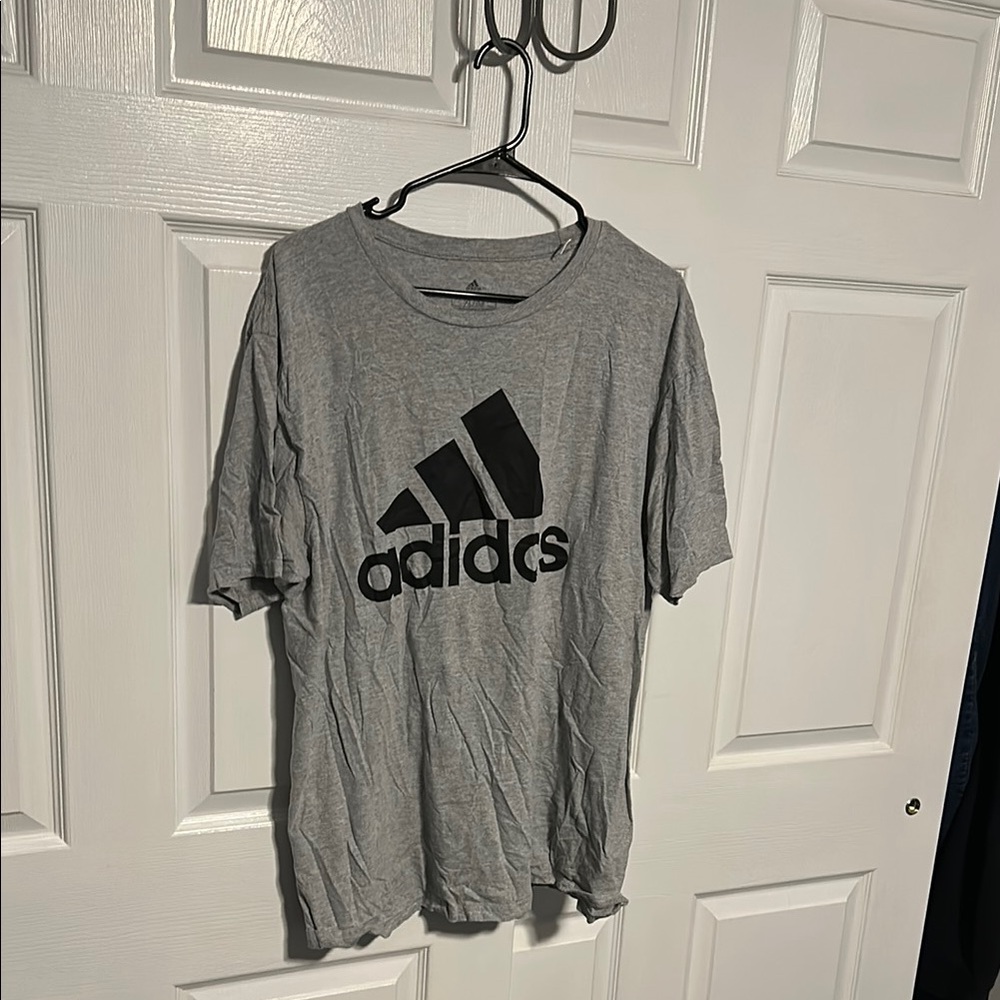 Adidas Gray and Black Short Sleeve Tees